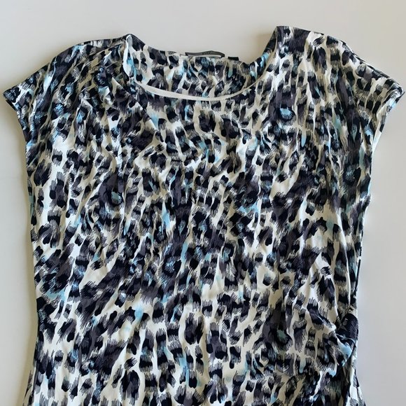 HUGO BOSS Vintage Tortoise Art Large Basic Shift Casual Women Mini Dress Leopard - Picture 4 of 12